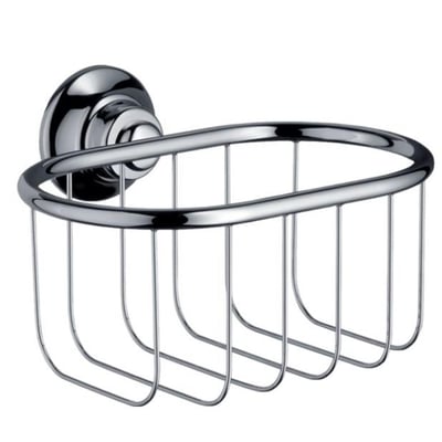 AXOR Montreux vægmonteret sæbekurv i skinnende krom, med klassisk kurvedesign og vægbeslag.