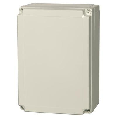 Fibox MNX kasse i polycarbonat 255x180x125 mm med 75 mm høj bund og gråt låg.