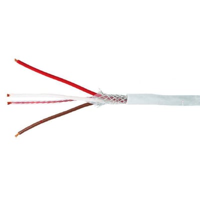Jevi ELKM-AG-PFA-4x0,23 DAS4223 grønlandskabel med fire indre ledere: rød, hvid, rød/hvid-stribet og brun.