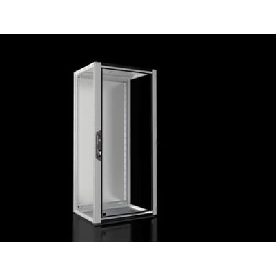 Rittal VX IT tomt serverkabinet med alu-glasdør foran, lukket stålpladedør bagpå, måler 800x2000x600 mm.