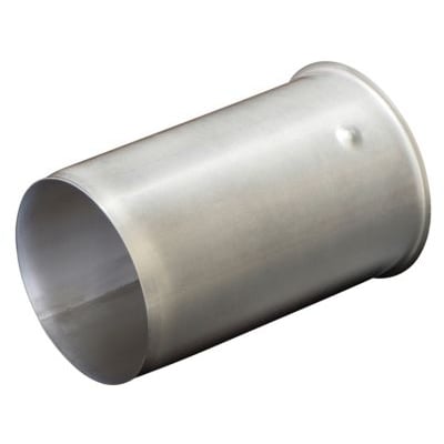 Romacon støttebøsning i rustfrit stål, 90mm diameter og SDR17, med en længde på 120mm.