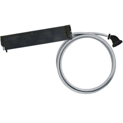 Weidmüller PLC-wire til digitale signaler med gråt kabel, 20 poler og sorte stik i hver ende.