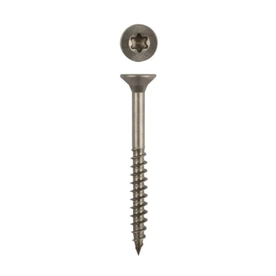 Spånskrue i rustfrit stål (A2) med undersænket hoved, TX10 kærv og enkeltløbet gevind, 3x16mm.
