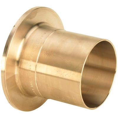 Viega Seapress kraven 108 mm i bronze-farvet CuNi10Fe1,6Mn-legering, designet til havvandsapplikationer.