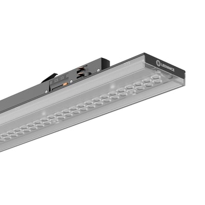 LEDVANCE Tracklight Linear Multi Lumen, sort lineært skinnelys på 750 mm med synlige LED-linser, 6300 lm og 35 W.