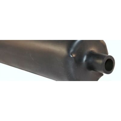 Sort, dobbeltvægget krympeslange af polyolefin med flammehæmmer og lim indvendigt, 1,2 meter lang.