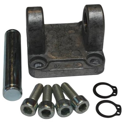 SMC hun-baggaffel D5040-NS til C95/CP95 cylindre med Ø40 mm, med medfølgende bolte og låseringe.