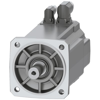 Siemens SIMOTICS S-1FK2 CT servomotor med 12 Nm moment og 2,85 kW effekt, vist med aksel og stik.