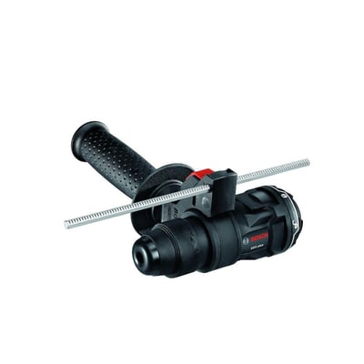 Bosch GFA 12-H SDS Plus borepatron monteret på en sort maskine med dybdeanslag og håndgreb på hvid baggrund.