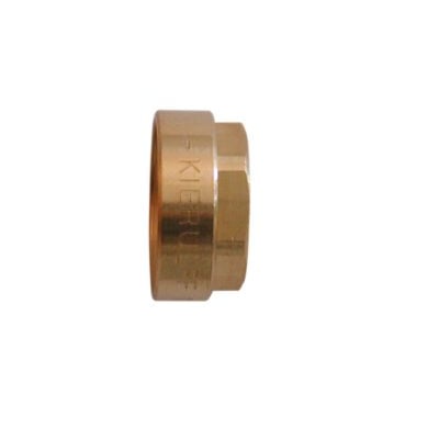 Kierulff Gabotherm slutmuffe 6816 med 3/4" indvendigt gevind, set fra siden med gylden overflade.