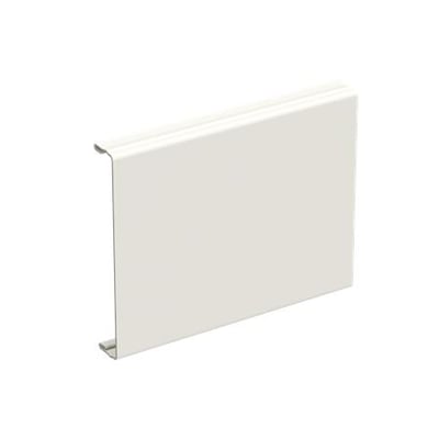 Front WGX-S F80 fra Lauritz Knudsen i hvid RAL9010/60, 2x100mm, vist fra en let vinkel.