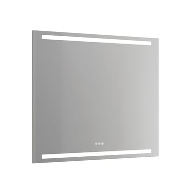 Dansani Level spejl 70 x 100 cm med aflange lysfelter top og bund for godt arbejdslys.