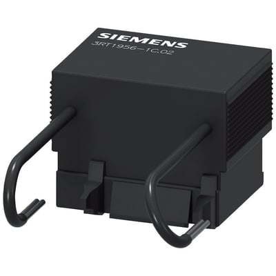 Siemens overspændingsdæmper RC-element med fjederterminaler og produktnummer 3RT1956-1C.02 på hvid baggrund.