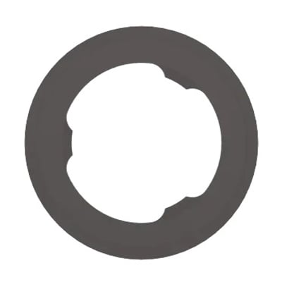 Festo Keofitt 550184 tætningsring, mørkegrå gummi, præsenteret fladt på hvid baggrund.