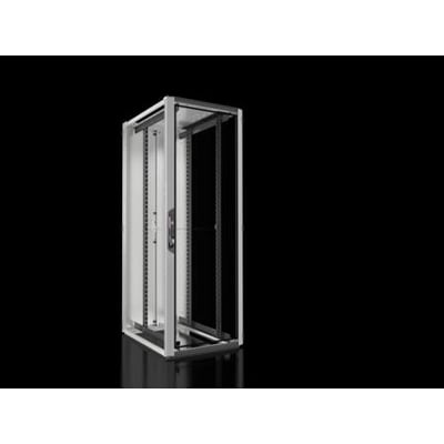 Rittal VX IT standard netværks-/serverskab, 800x2200x1000 mm, med åbne døre og 47 U monteringshøjde.