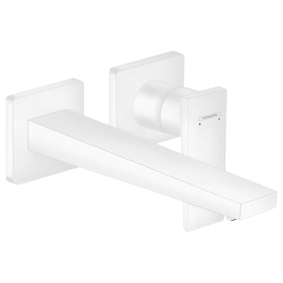 HANSGROHE etgrebsbatteri med 225mm tud, hvid mat finish, til indbygning i vægmontering.