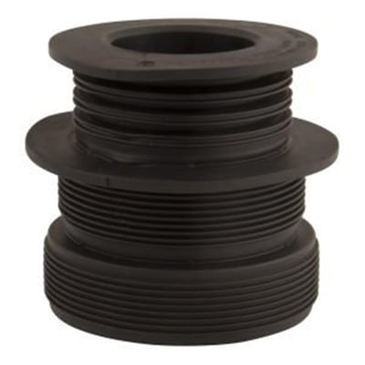 Stående Purus kombinippel i sort TPE gummi, viser dens to flange-ender og den fleksible, rillede struktur til rørdimenisoner 96/83mm og 75/50mm.