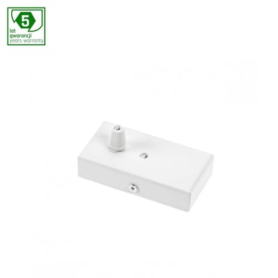 SpectrumLED ALD ProSafe enhed i hvidt stål med 5 års garanti, 102x52x22mm, IP20-klassificeret.