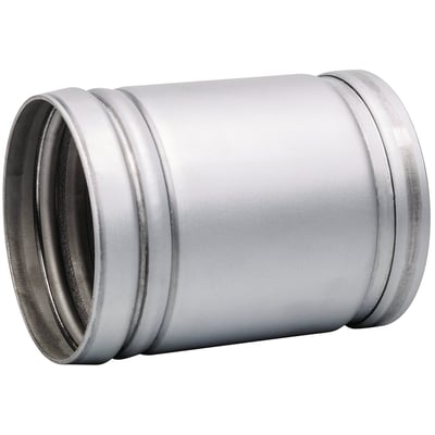 Victaulic E494G rilleadapternippel i syrefast 316L, 114,3 mm, set skråt med rillede ender.