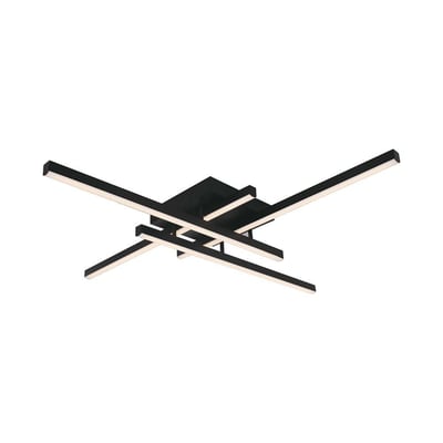 V-TAC VT-7915 loftlampe med sort metalhus og fire LED-arme, der udsender neutralt hvidt lys.