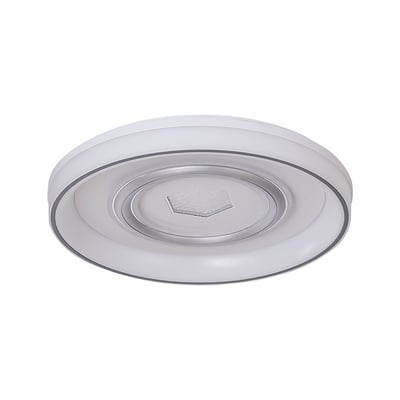 V-TAC VT-7748 dekorativ LED loftlampe i hvid med en diameter på 485 mm og en højde på 70 mm.