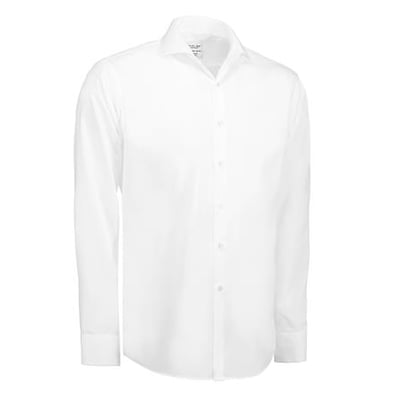 Seven Seas twill skjorte i hvid, størrelse 4XL, med langærmet design og klassisk krave, fremstillet i Non Iron-kvalitet.