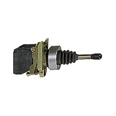 Nærbillede af Schneider Electric Joystick XD4PA22, der viser detaljer ved grebet og 22mm betjeningsfladen i krom.