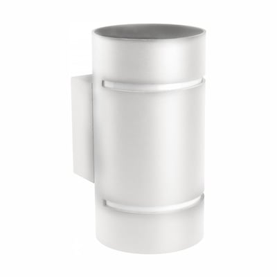 SpectrumLED Squalla G9-væglampe i lys aluminium med cylindrisk form og to åbninger til lyset.