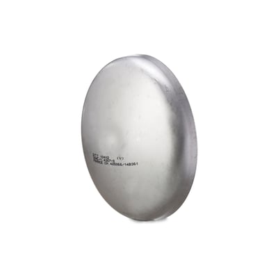 Rustfri endebund i 4301 stål med en diameter på 273,0 mm og 3,0 mm tykkelse, der overholder EN 10253-3/4 standarden.