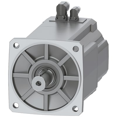 Siemens Simotics S-1FK2 CT servomotor med 40 Nm moment og IP64 beskyttelse, vist med aksel og monteringsflange.