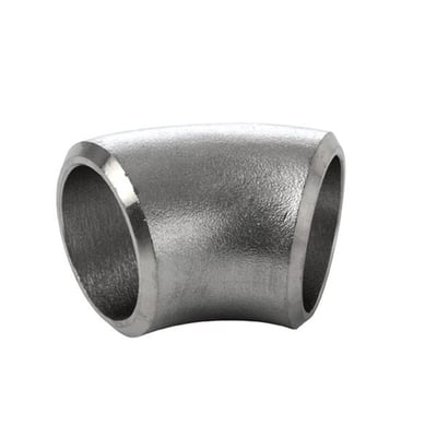 Svejsebøjning i rustfrit stål 304/304L med 45 graders vinkel og 16" dimension, 40S SCH-klasse og 406,4 mm udvendig diameter.