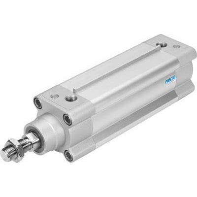 Festo DSBF-C-32-25-PPSA-N3-R standard cylinder med 32mm stempel og 25mm slaglængde, med synlig selvjusterende dæmpning.