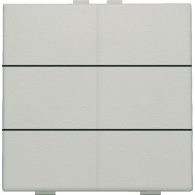 Niko 6-tryk i lysegrå (NHC) fremviser et neutralt design med seks taster til smarthome-funktioner.