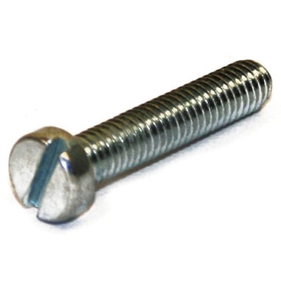 Maskinskrue DIN 84A med cylindrisk hoved og lige kærv, M3,5x50, el-galvaniseret (FZB).