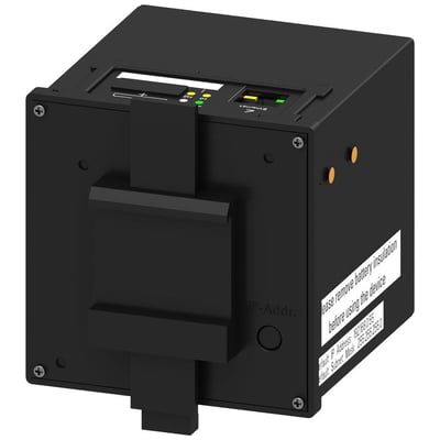 Siemens SENTRON 7KM PAC5200 måleenhed til DIN-skinne med teksten 'IP-Addr.' på siden.
