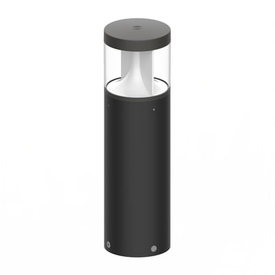Ledvance Urban Bollard Cone bedlampe i grå med cylindrisk form og klar lysåbning øverst.