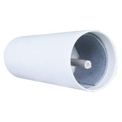 FireFree Trækrør+ Ø90 x 400 mm med isolering, designet til brandbeskyttelse i vægge og dæk.