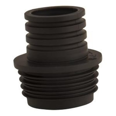 Purus kombinippel til afløb, der viser rørdimensionerne 40/32 mm i den ene ende og 50/40 mm i den anden.