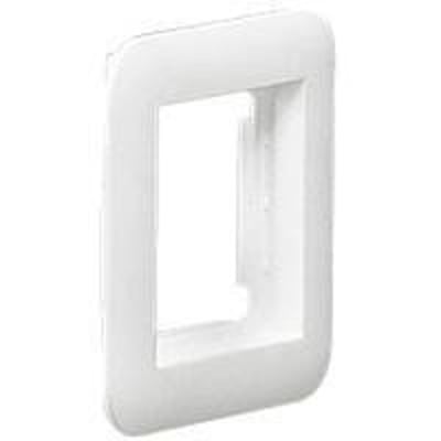 Legrand fikserramme til Mosaic stikkontakt for XL125, hvid plast, designet til montering på siden af en el-tavle.