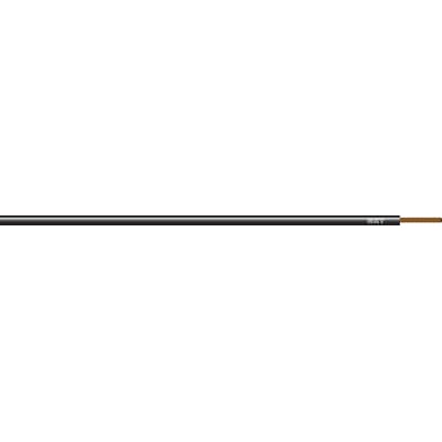 Sort NKT PVTAU-autoledning 1x6 med sort isolation og synlige, mangetrådede kobberledere i den afisolerede ende.