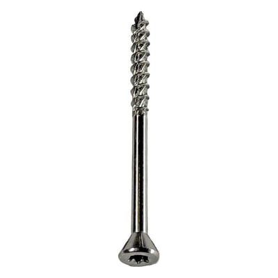 FIXX terrasseskrue UH i syrefast A4-stål, 4,8 x 75 mm, med TX20-kærv og forsænket hoved.