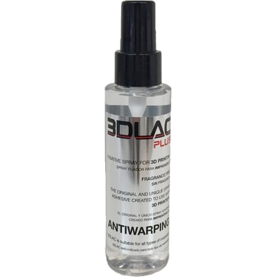 3DLac Plus sprayflaske med 100ml indhold, der sikrer optimal vedhæftning under 3D print.