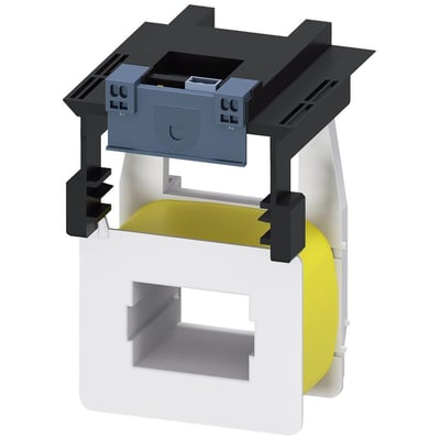 Siemens udtræk spole S12 kon til kontaktorer 3RT107/127/147 med AC/DC-drift og PLC-interface i hvid og sort plast.