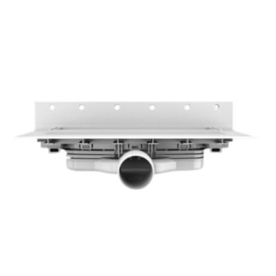 Purus Line afløbsrende, 600mm, ekstra lav model med vandret Ø50mm udløb og integreret flange.