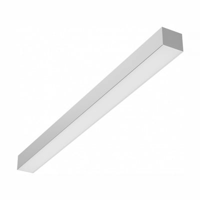 Hvid, aflang 60 cm kontorlampe fra SpectrumLED med jævn lysflade og justerbar watt og lyskulør.