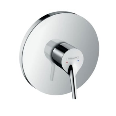 hansgrohe Talis S termostatarmatur til indbygning i blank krom med rund roset og etgrebsbetjening.