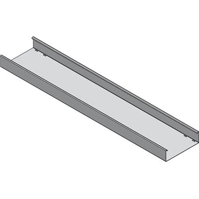 Schneider Electric kabelbakke KB184 glat, 60x200 mm, 3 meter lang, fremstillet af 1 mm tykt metal med grå overflade.