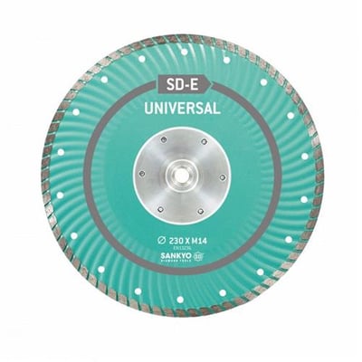 Carat Sankyo universal diamantklinge på 230 mm med turborandet skærekant og synlig flange.