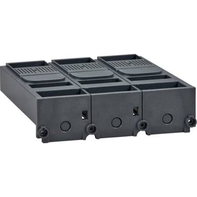 Schneider Electric kort klemmeafdækning, 3-polet, mørkegrå, til NSX400-630 automatsikringer.