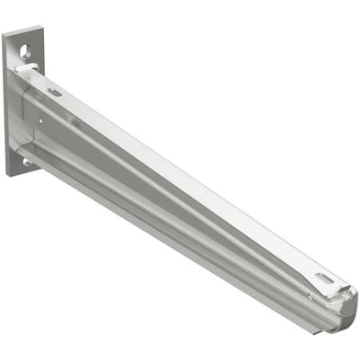Schneider Electric konsol 50F-400 FZV i varmgalvaniseret stål med 400 mm bredde og monteringsplade.